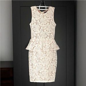 Ivory & Beige Lace Dress